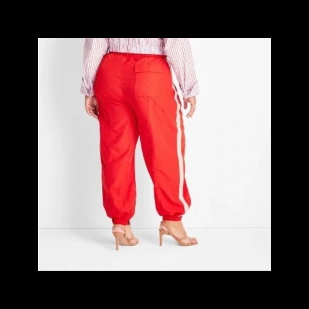 NEVER WORN! Kahlana Barfied Brown red and white track pants..SOLD OUT...